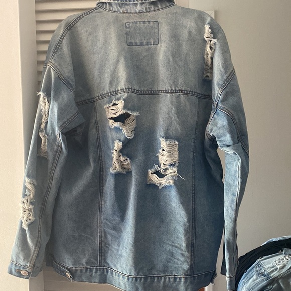 Distressed denim jacket - Picture 2 of 2